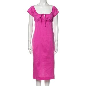 Opening Ceremony Stretchy Baby Ruched Bodycon Dress Pink Size 10 NWT